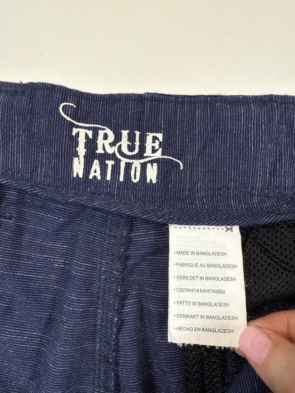 True Nation Mens Blue Cargo Shorts Button-Zip Front Size 44 (BB651) - Picture 7 of 8